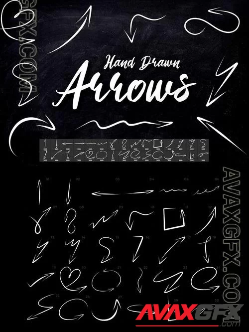30 Hand Drawn Arrows Photoshop Brushes BR9GYDE