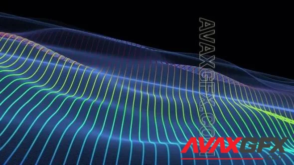 MA - Digital Wave Lines Background 1361199