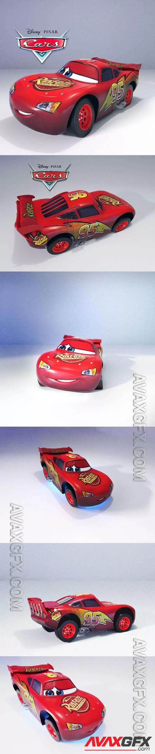 Disney Pixar Cars Diecast Lightning McQueen Vehicle 3d 3D print model