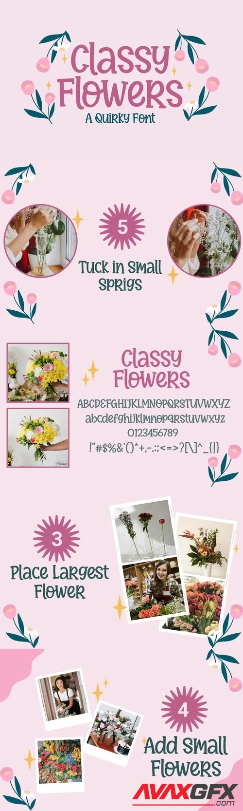 Classy Flowers Font