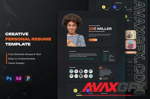 Creative Personal Resume Template 9KMYGTW