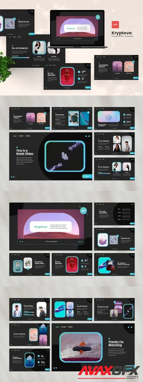 Kryptova - NFT Powerpoint Template