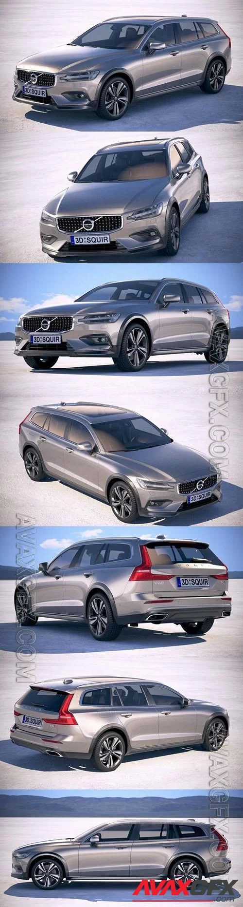 Volvo V60 Cross Country 2019 - 3d model