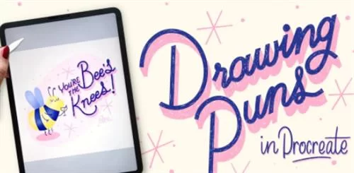 Drawing–Puns–in–Procreate–Short–Sweet–Lettering |  Download Free