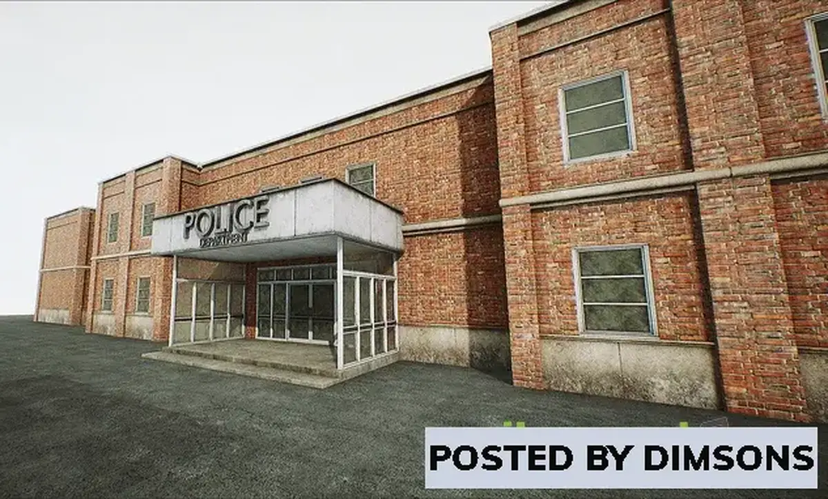 Unreal Engine Props Abandoned Police Department v4.24-4.27, 5.0-5.2