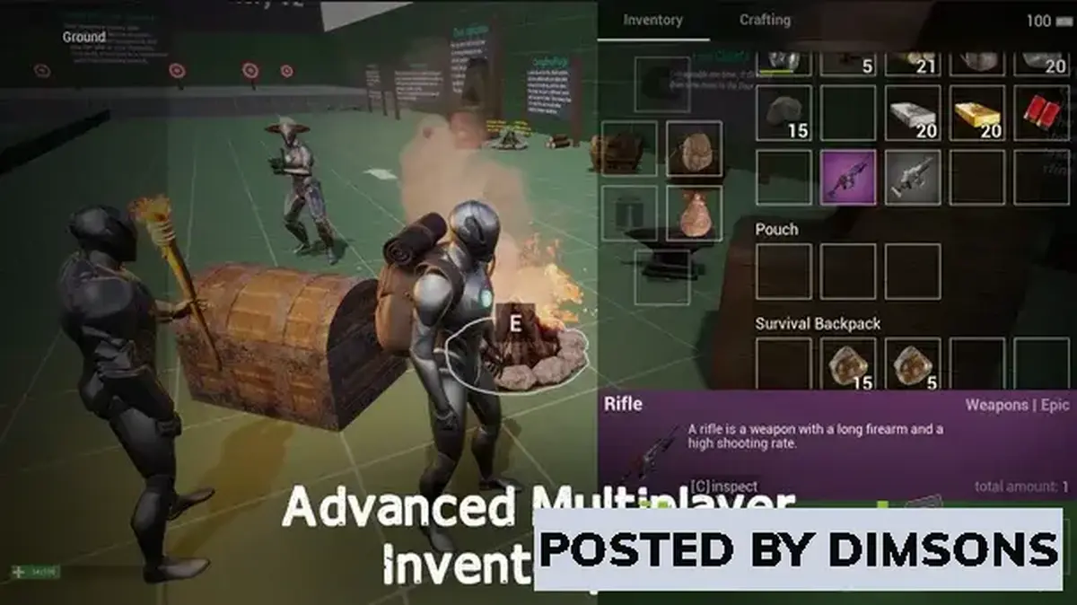 Unreal Engine Blueprints Advanced Multiplayer Inventory V2 v4.23-4.27, 5.0-5.1