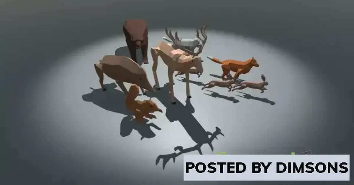 Unity 3D-Models ANIMALS PACK lowPoly v1.0