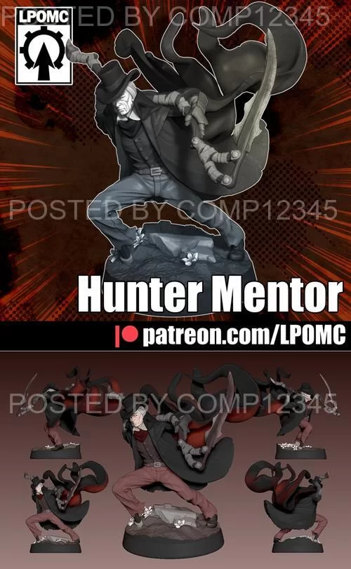 3D Print Model - LPOMC Miniatures - Hunter Mentor