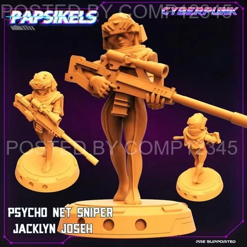 3D Print Model - Psycho Net Sniper Jacklyn Joseh