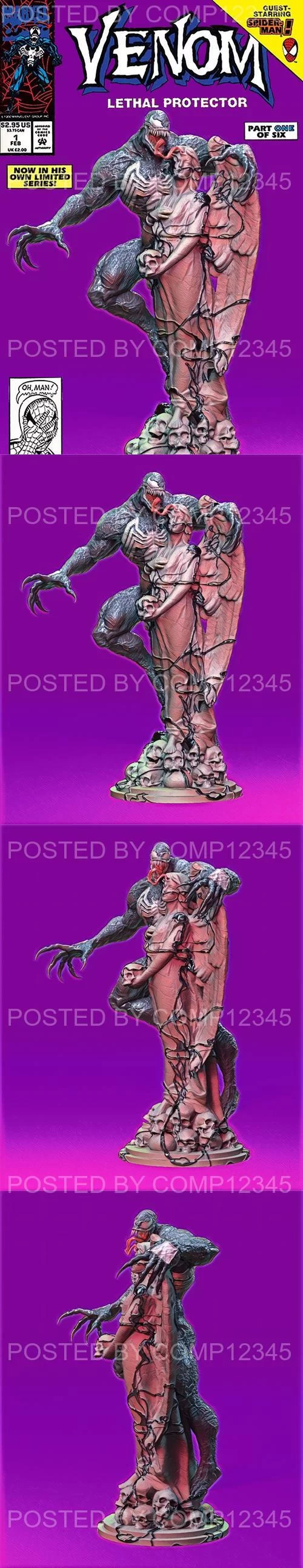 Venom Fan Art Statue 3D Print