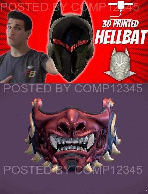 Hellbat Helmet and Samurai Mask