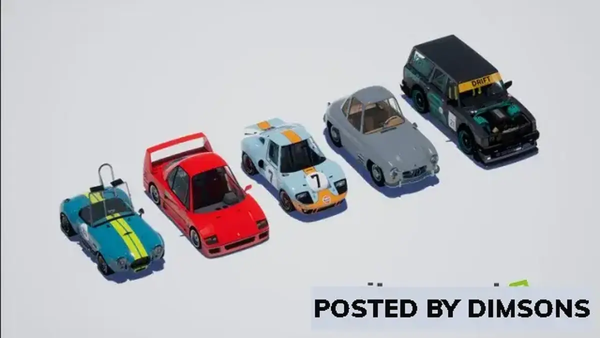 Unreal Engine Props Cartoon Cars 2019 v4.27+