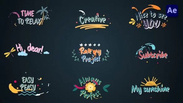 Colorful Lyric titles #2 [After Effects] 46567111 [Videohive]
