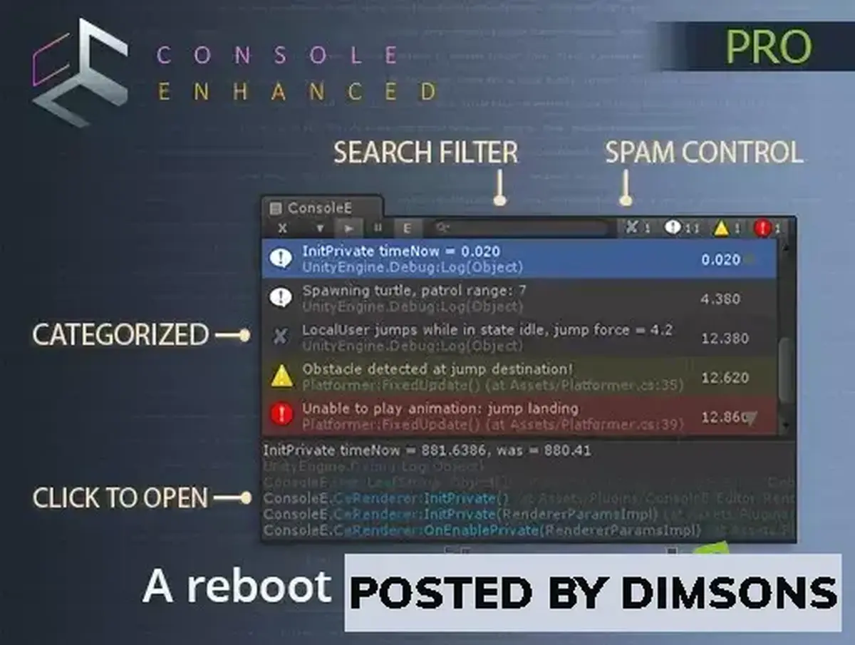 Unity Tools Console Enhanced Pro v3.3.5