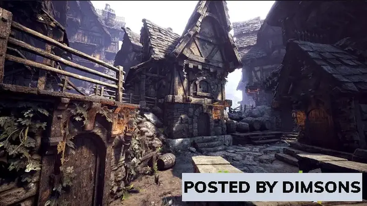 Unreal Engine Environments DETAILED - Medieval Village v4.27