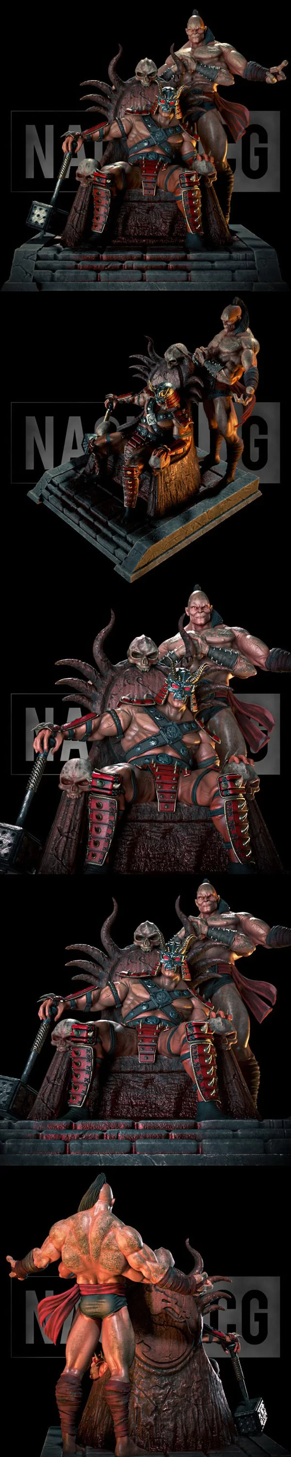 Diorama Mortal Kombat – Shao Kahn and Goro – 3D Print