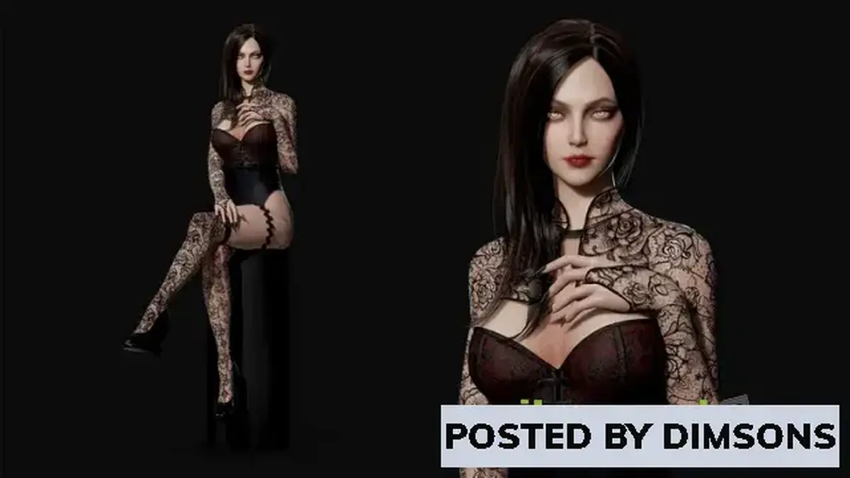 Unreal Engine Characters Lady Vamp v4.18 - 4.27, 5.0 - 5.2