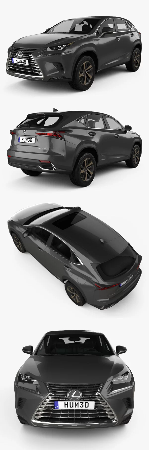 Lexus NX hybrid 2017 3D Model