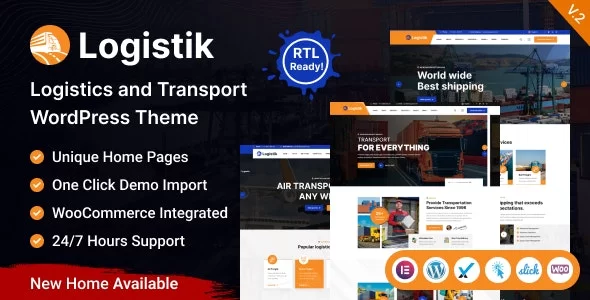 Themeforest - Logistik – Transport & Logistics WordPress Theme 45299459