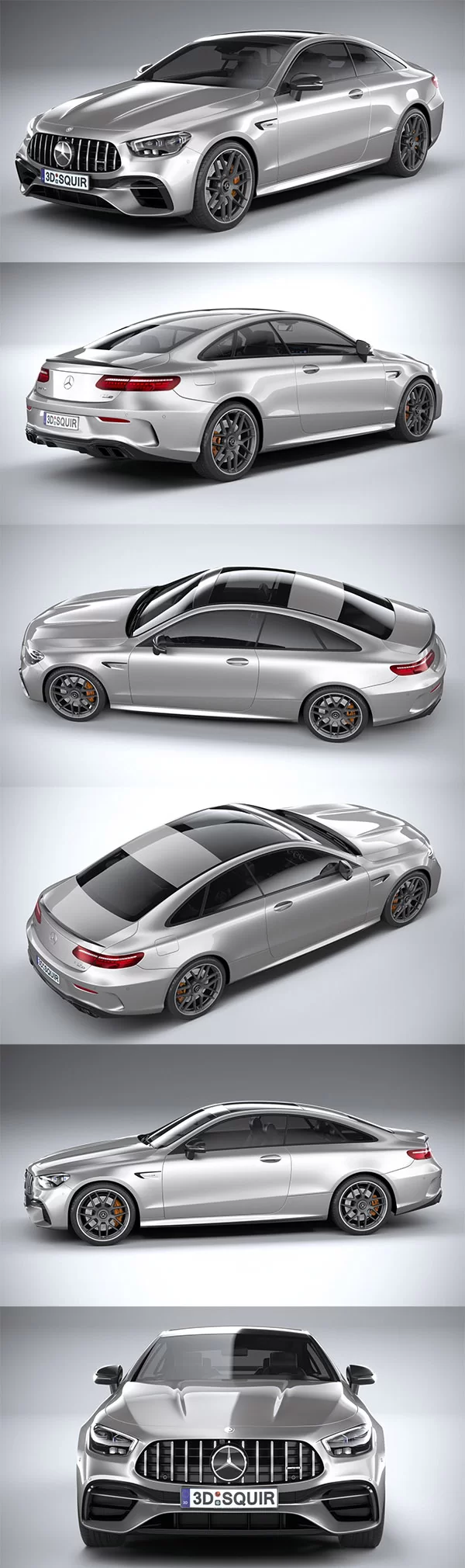 Mercedes-Benz E63 Coupe AMG 2021 3D Model