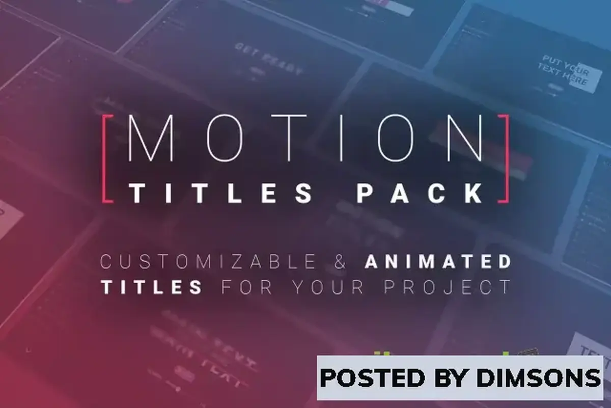 Unity Tools Motion Titles Pack v1.0.6