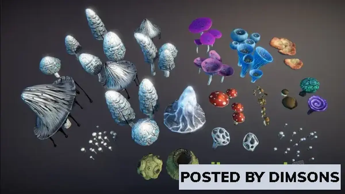 Unreal Engine Props Mushroom Pack v4.18-4.27, 5.0-5.2