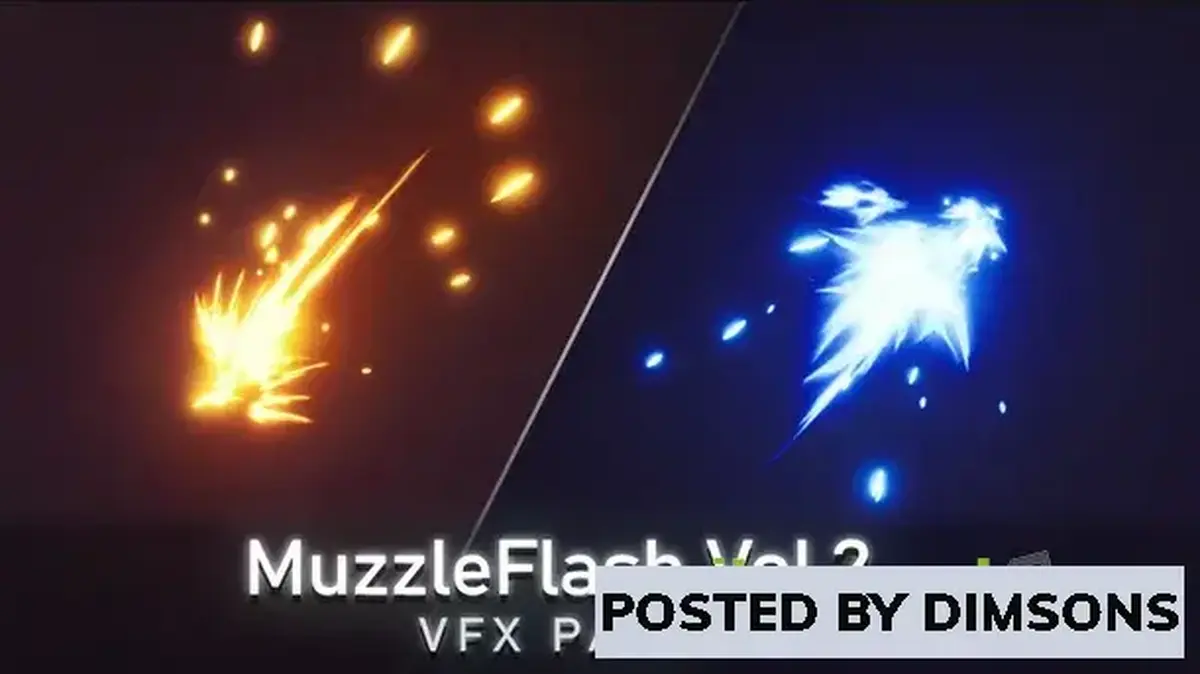 Unreal Engine Visual FX MuzzleFlash Vol. 2 VFX Pack v4.26-4.27, 5.0-5.2