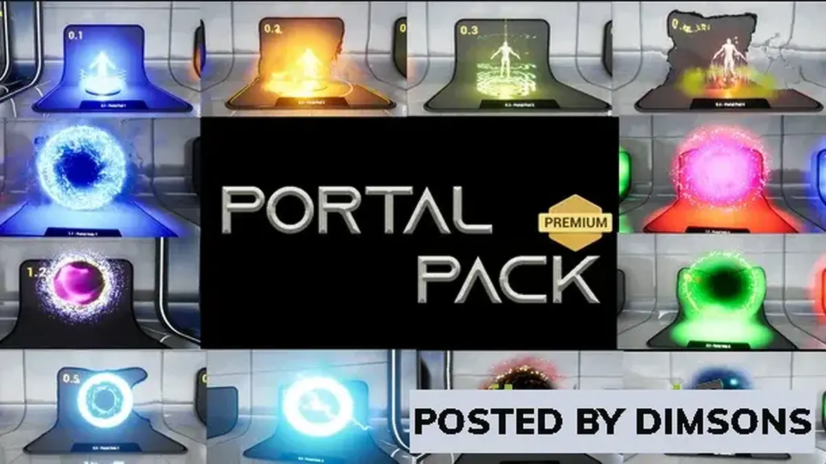 Unreal Engine Visual FX Portal Pack -Niagara VFX v4.25-4.27, 5.0-5.2