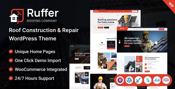 Themeforest - Ruffer - Roof Construction & Repair WordPress Theme 45898593