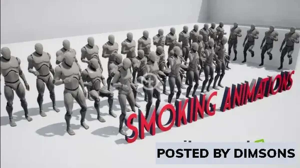 Unreal Engine Animations Smoking/Vaping Animations v4.26-4.27, 5.0-5.2