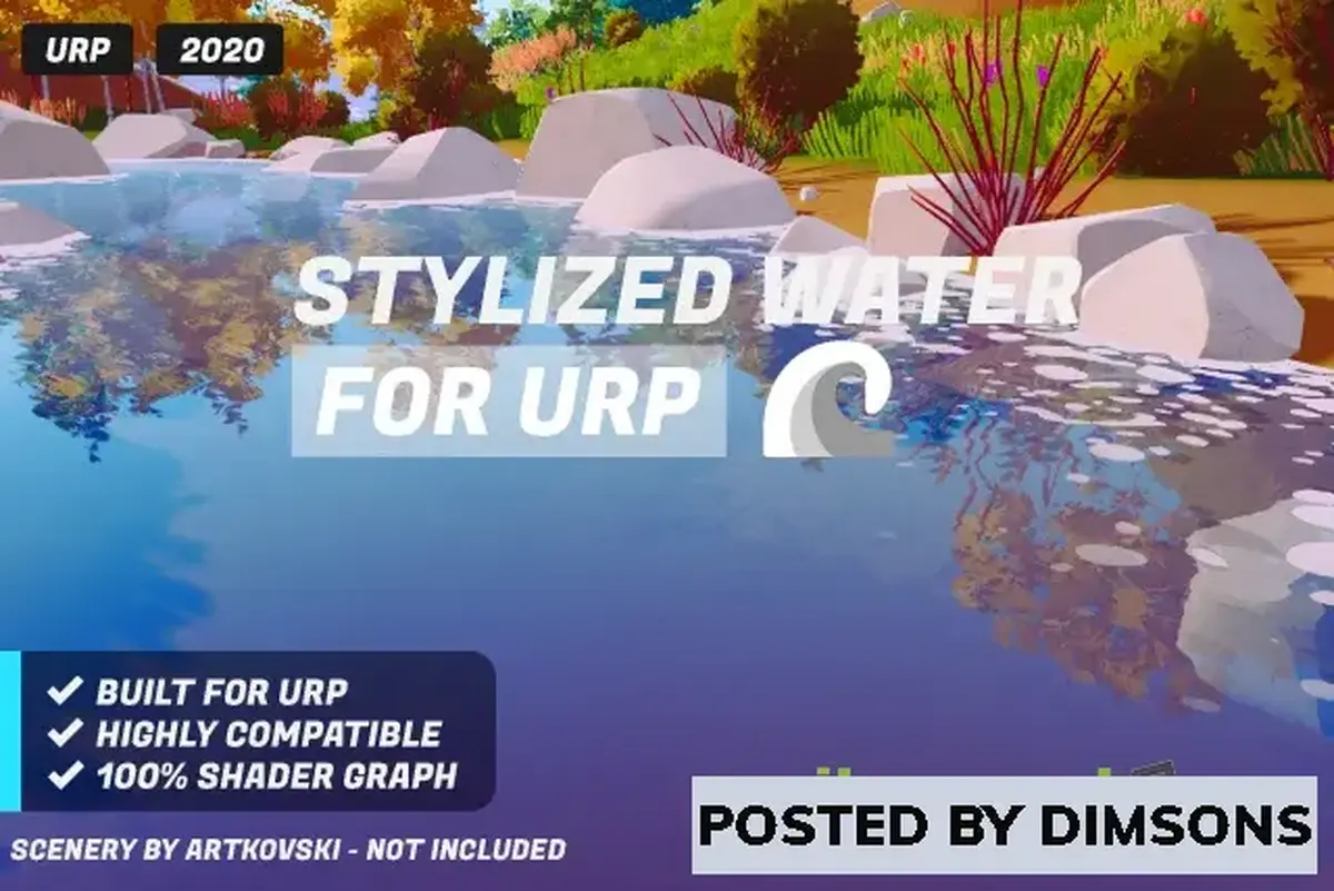 Unity Shaders Stylized Water For URP v1.1.2