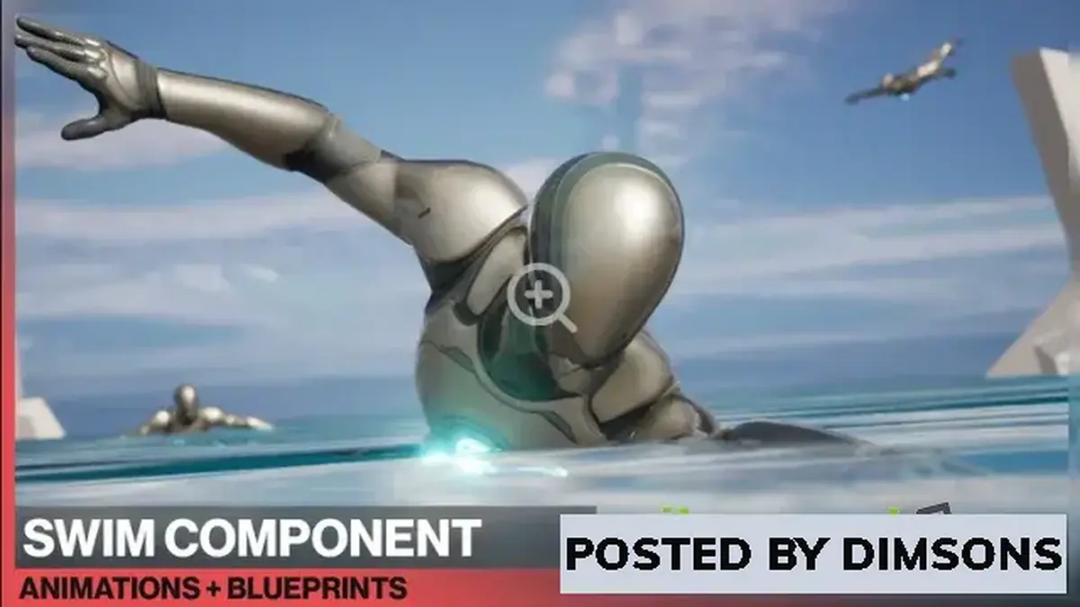 Unreal Engine Animations Swim Component : 150 Animations + Blueprints v5.1