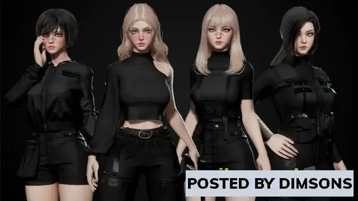 Unreal Engine Characters Techwear Girls v4.19 - 4.27, 5.0 - 5.2