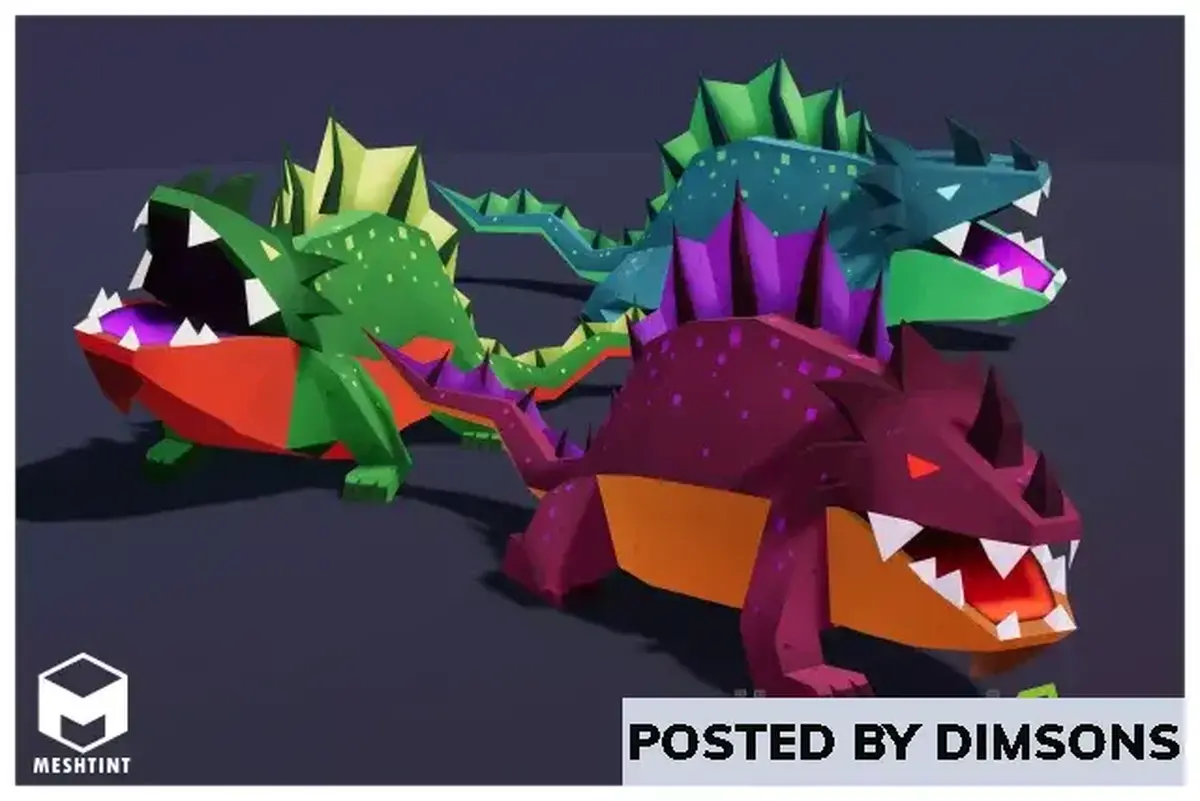 Unity 3D-Models Toon Lizard v1.1