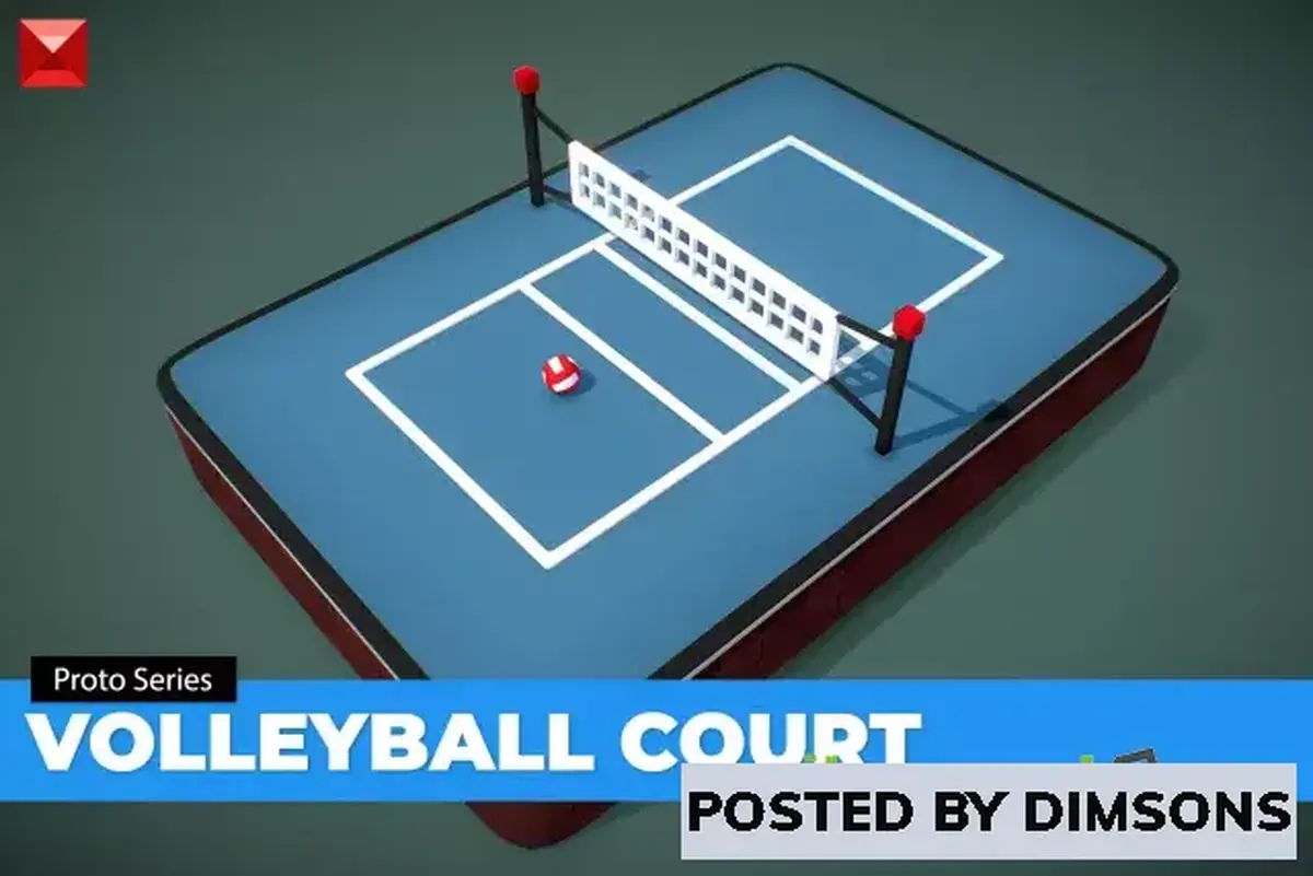 Unity 3D-Models Volleyball Court - Proto Series v1.1