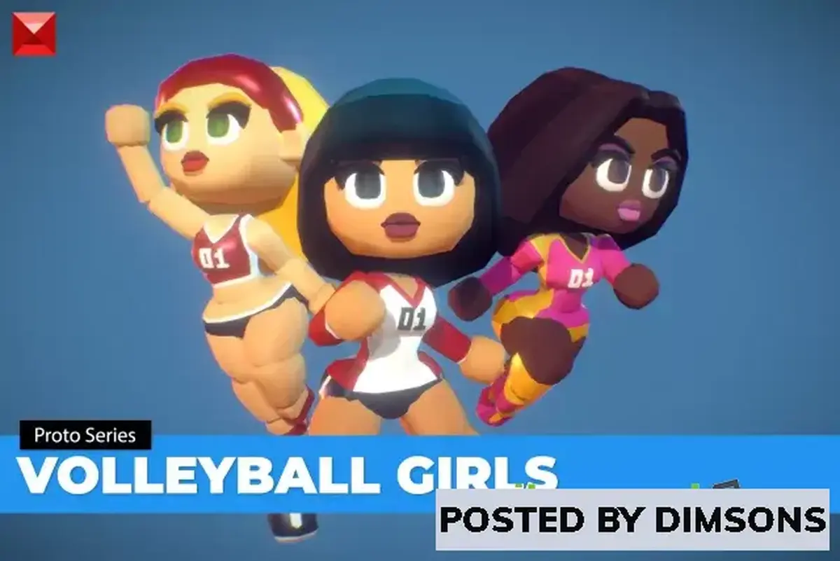 Unity 3D-Models Volleyball Girls - Proto Series v1.1