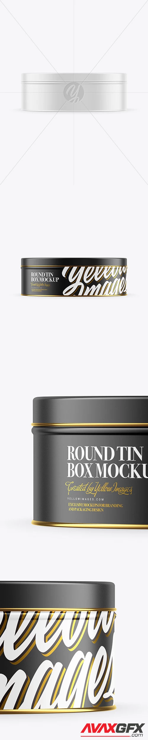 Matte Round Tin Box Mockup 50398