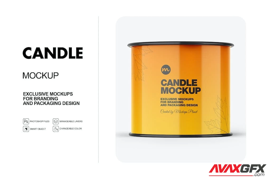 Glossy Candle Mockup U56UH88 [PSD]