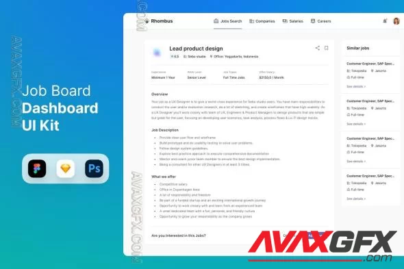 Job Board Dashboard UI Kit 9CCPRSB