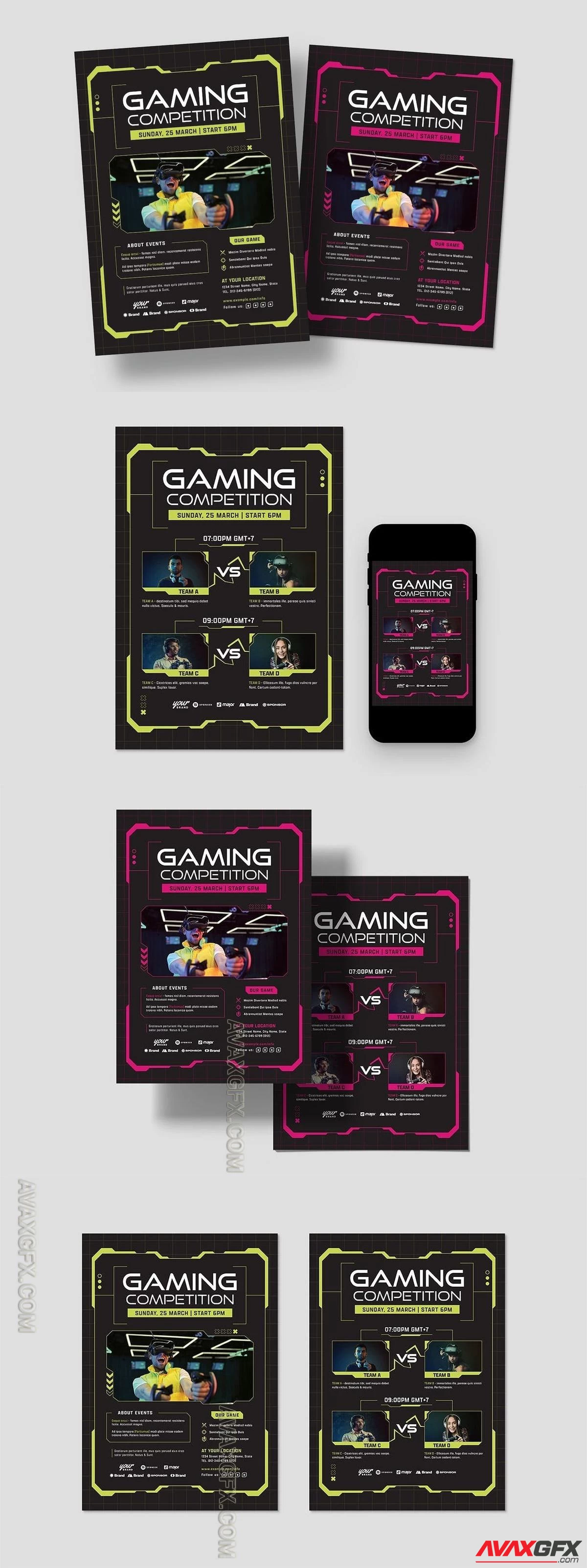 eSports Gaming Flyer Template ZHKWJ3D [PSD]