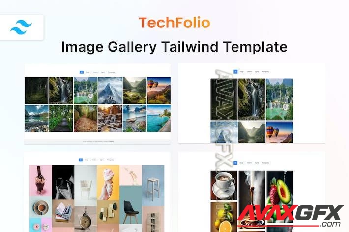 TechFolio - HTML & Tailwind CSS Portfolio Template