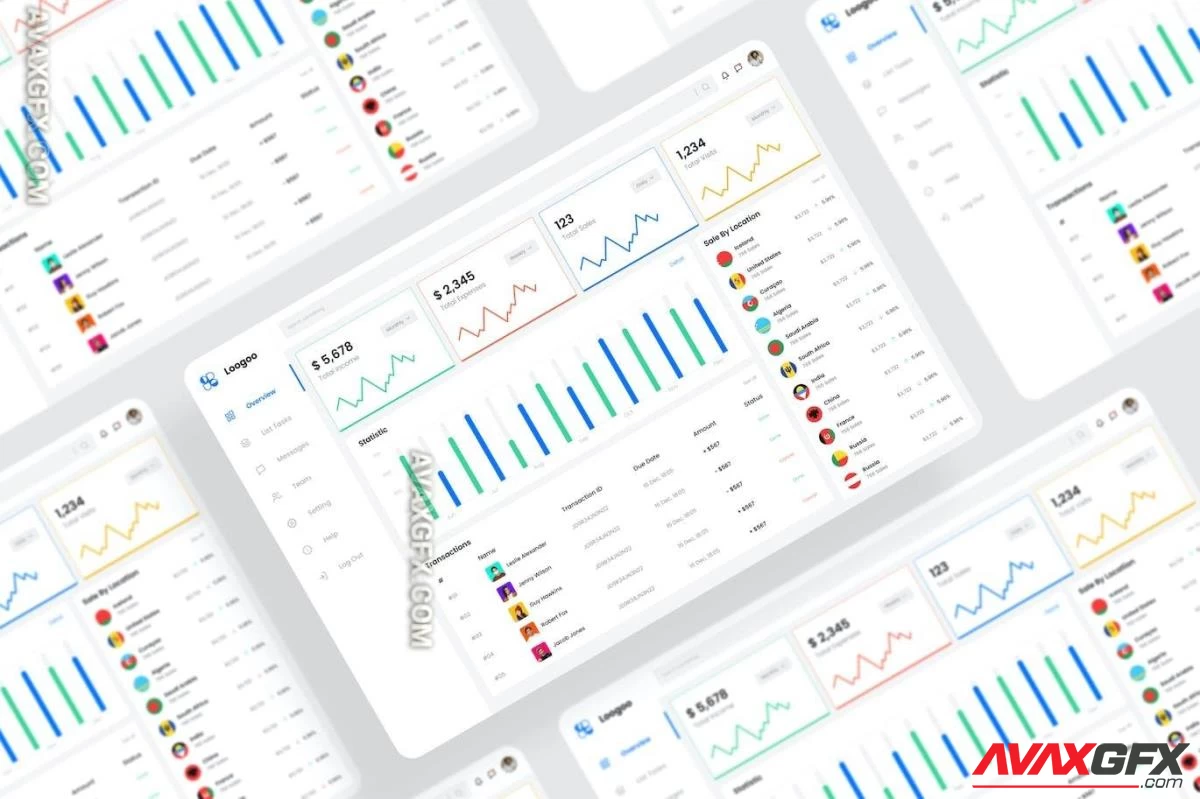 Management Dashboard U82M7QP Figma