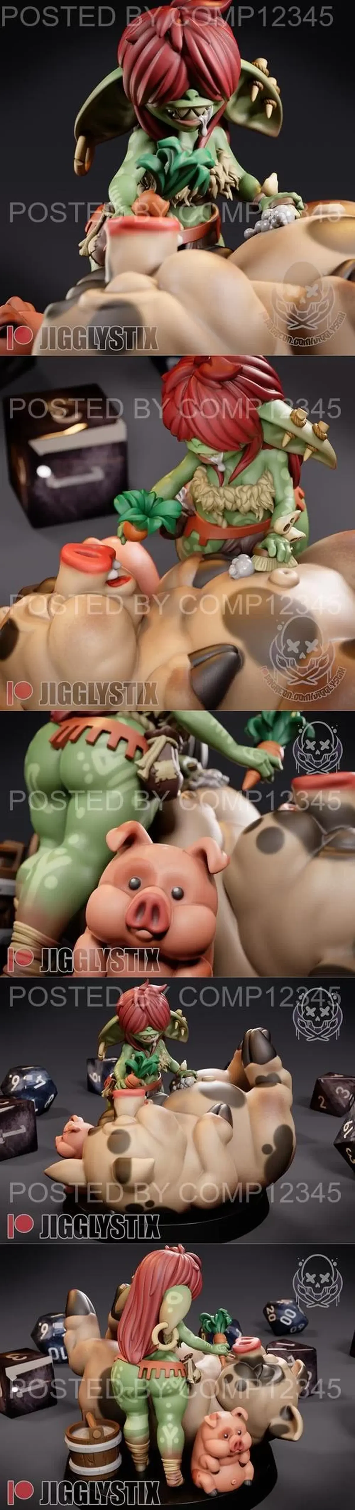 Jigglystix - Pig Farmer Goblin Girl