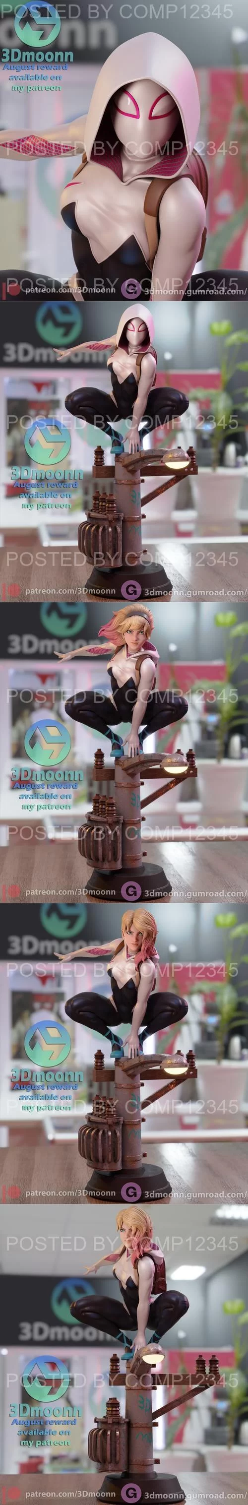 3Dmoonn - Spider Gwen 3D Print