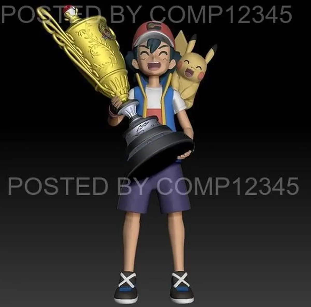 Pokemon Ash Ketchum Champion Trophy