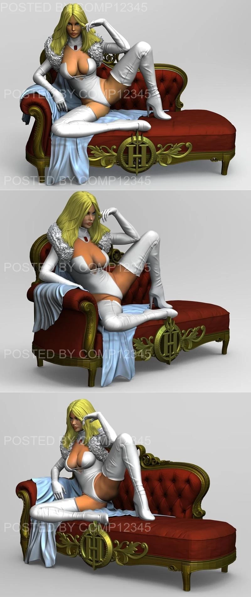 3D Print Model - Emma Frost - Sexy Chick
