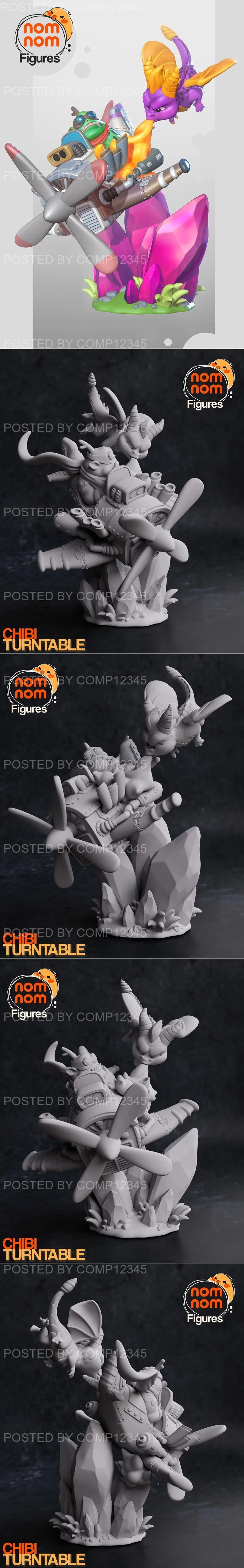 Nomnom Figures - Chibi Spyro 3D Print