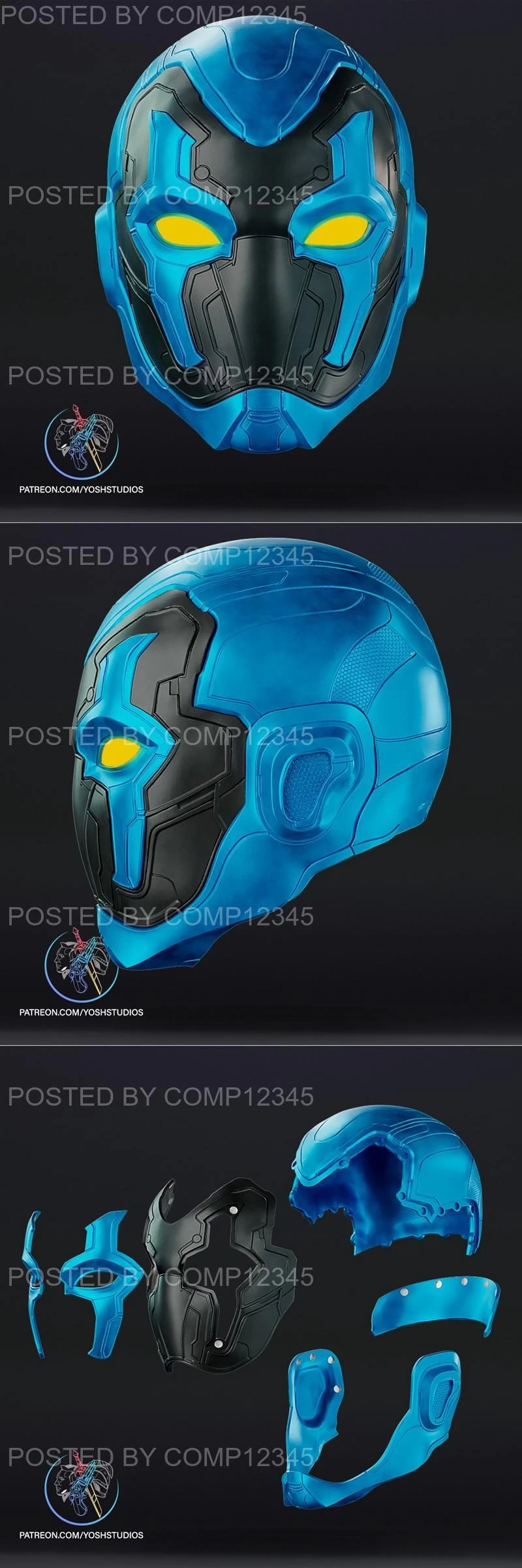 3D Print Model - Blue Beetle Helmet