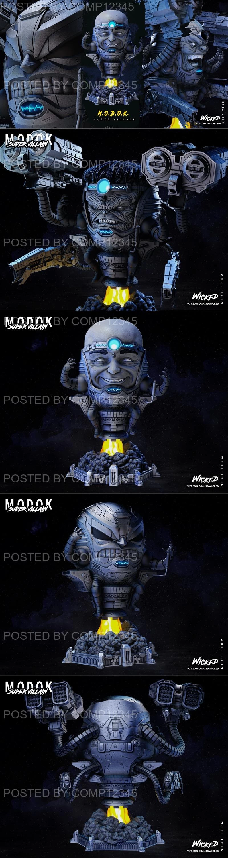 WICKED - Modok Bust 3D Print