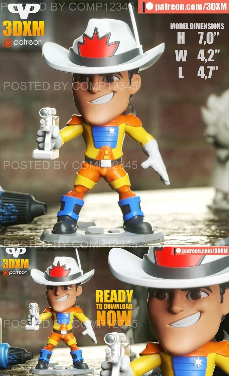 Bravestarr Chibi 3D Print